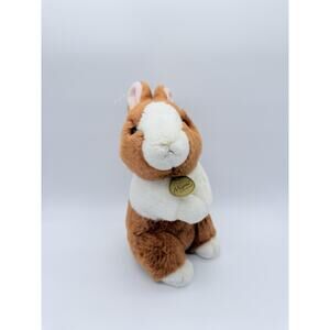 Miyoni by Aurora Brown and White Soft Bunny Rabbit Stuffed Animal Plush Toy 9”